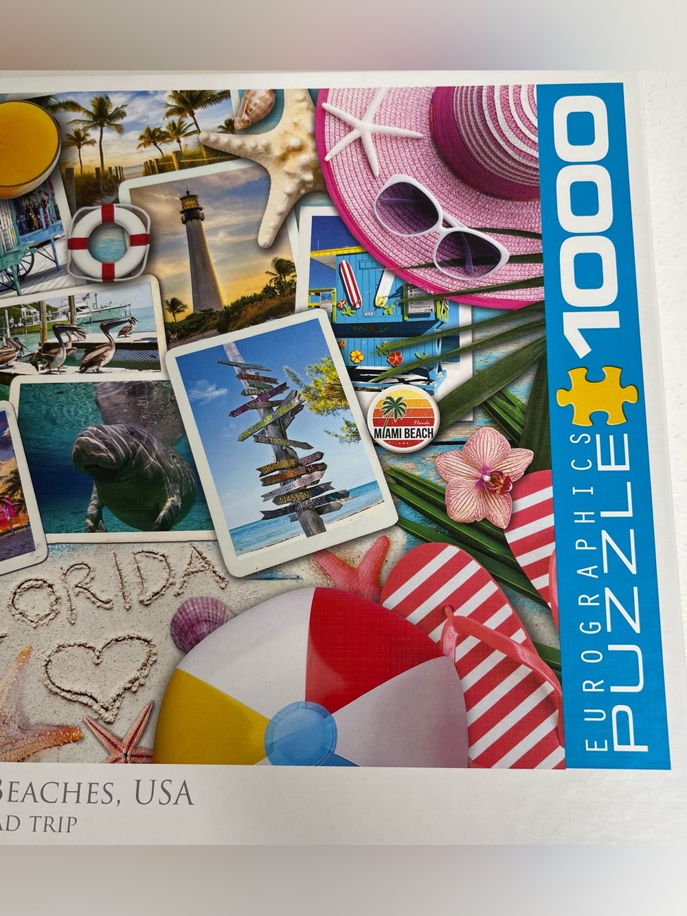 Eurographics Florida Beaches USA Road Trip Puzzle 1000 Pieces Complete - Picture 4 of 10